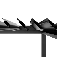 Hollow shuttle louver system