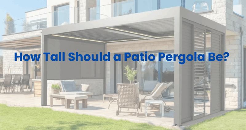 how tall should a patio pergola be