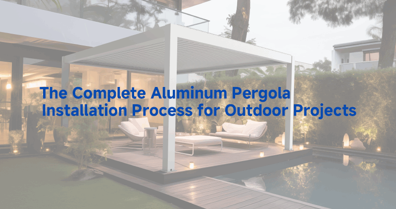 aluminum pergola installation