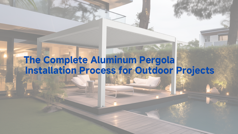 aluminum pergola installation