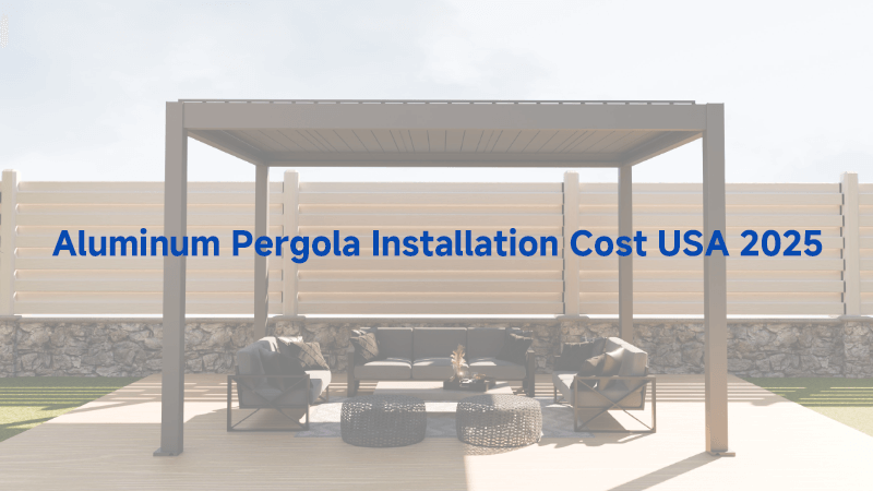 Aluminum Pergola Installation Cost USA 2025
